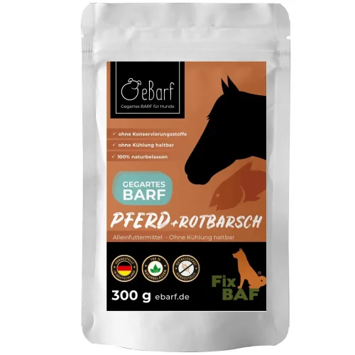 Menú Completo de Caballo & Salmonete para Perros - Fix-BAF® (cocido)